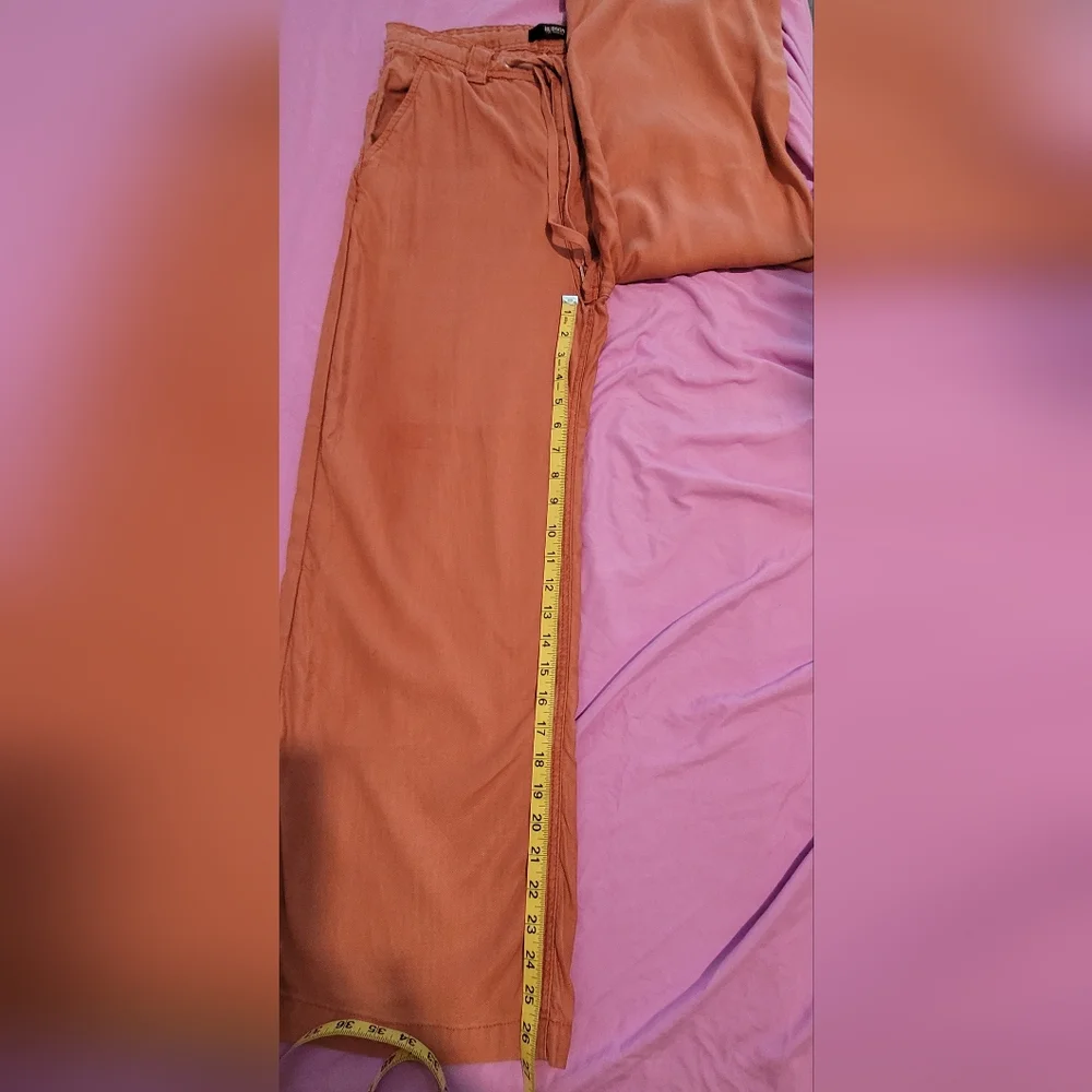 Hudson Jeans Orange Wide Leg Jeans